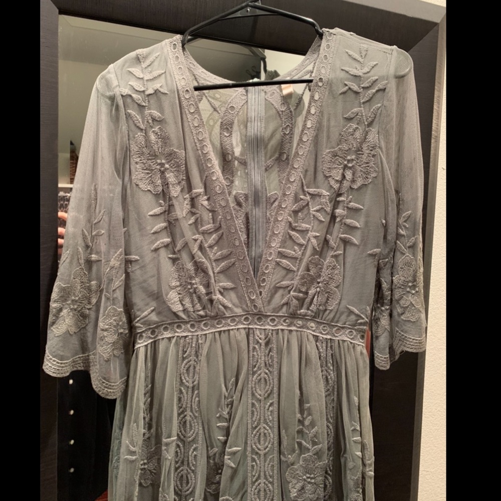 Emb Mesh Romper - Picture 3 of 6